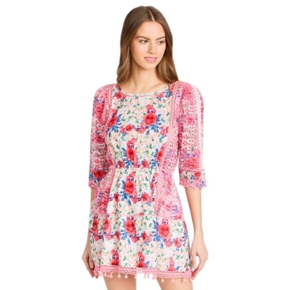 LoveShackFancy Dresses & Skirts - LoveShackFancy Novalie Crochet‎ Embroidered Eyelet Cotton Floral Dress sz…